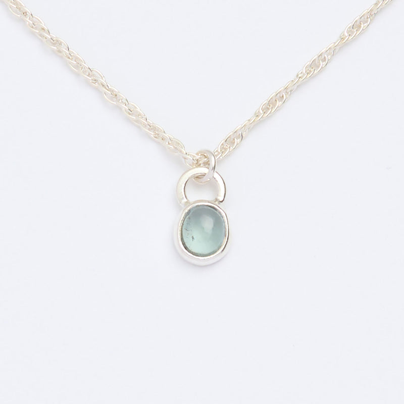 10月誕生石トルマリンのシルバーネックレス