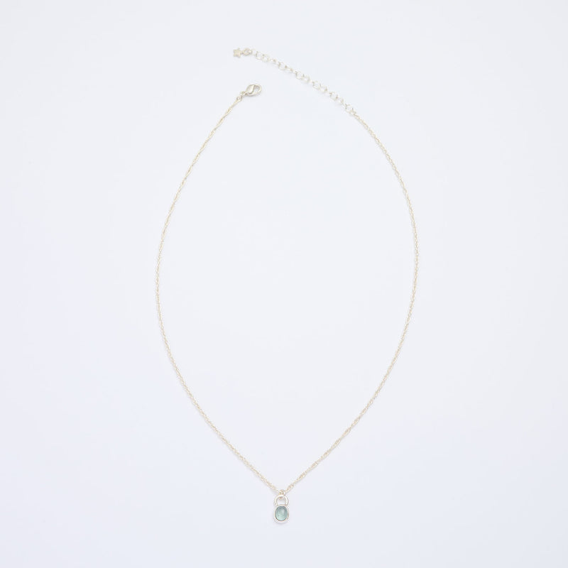 10月誕生石トルマリンのシルバーネックレス