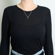 10月誕生石トルマリンのシルバーネックレス