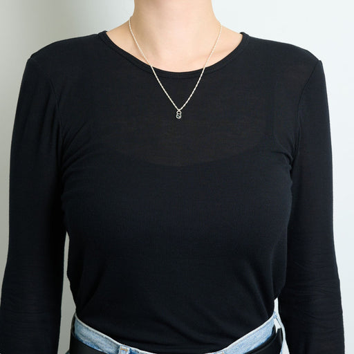 10月誕生石トルマリンのシルバーネックレス