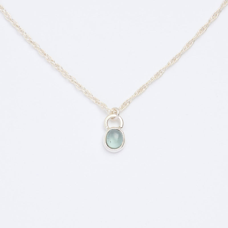 10月誕生石トルマリンのシルバーネックレス