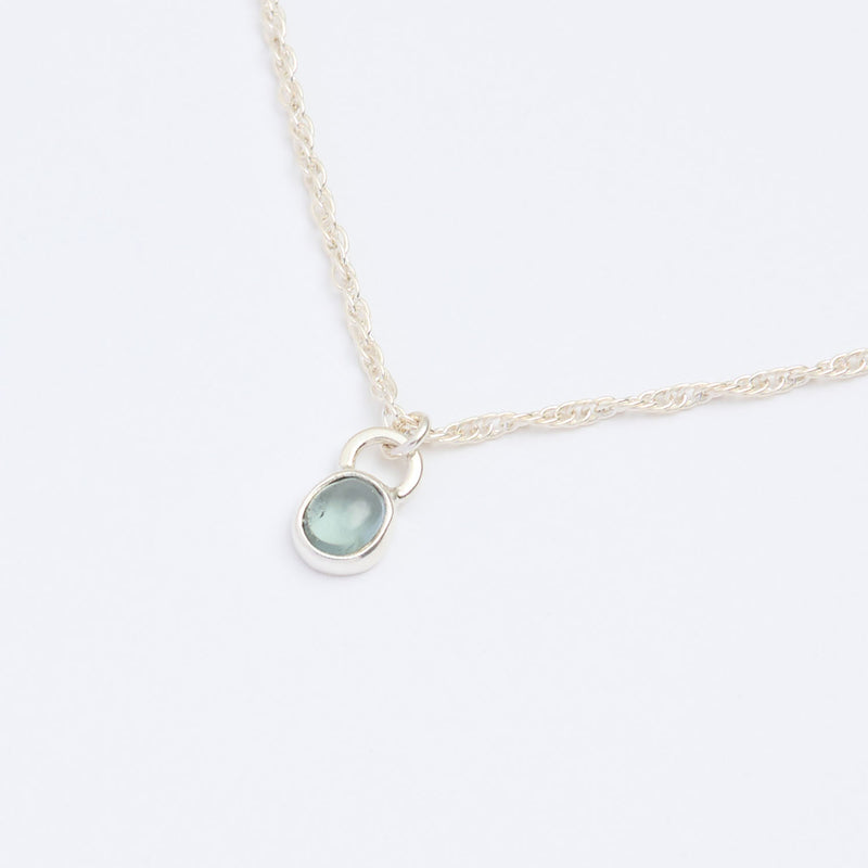 10月誕生石トルマリンのシルバーネックレス