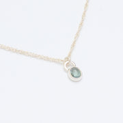 10月誕生石トルマリンのシルバーネックレス