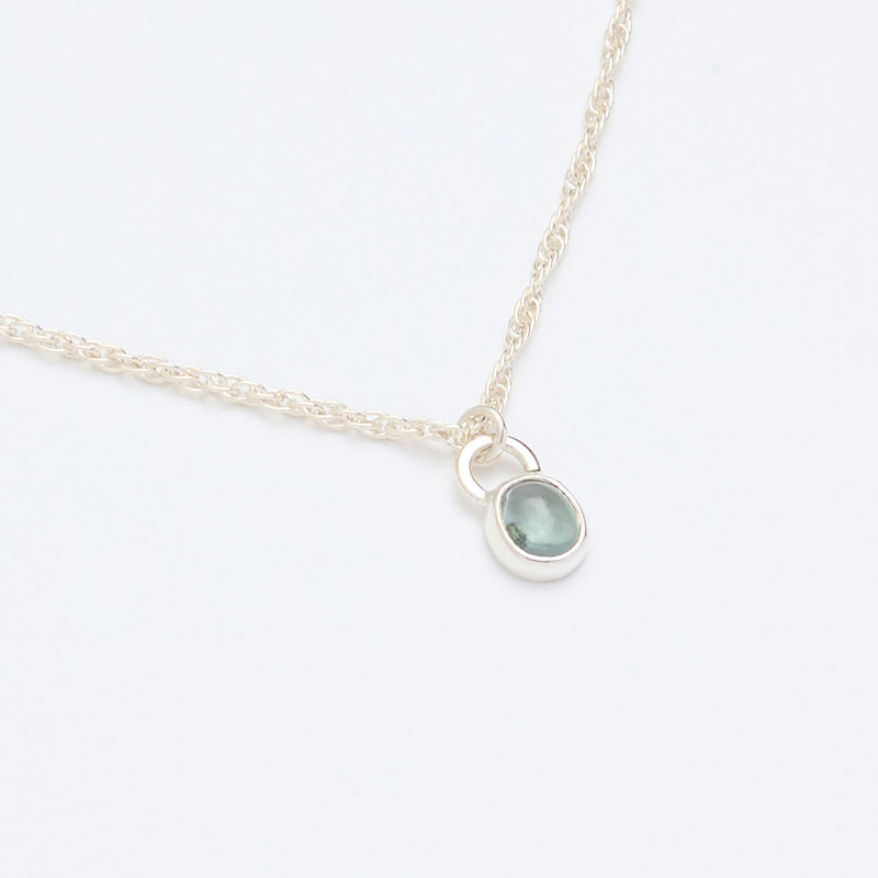 10月誕生石トルマリンのシルバーネックレス