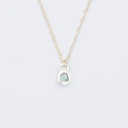 10月誕生石トルマリンのシルバーネックレス