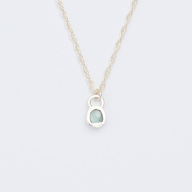 10月誕生石トルマリンのシルバーネックレス