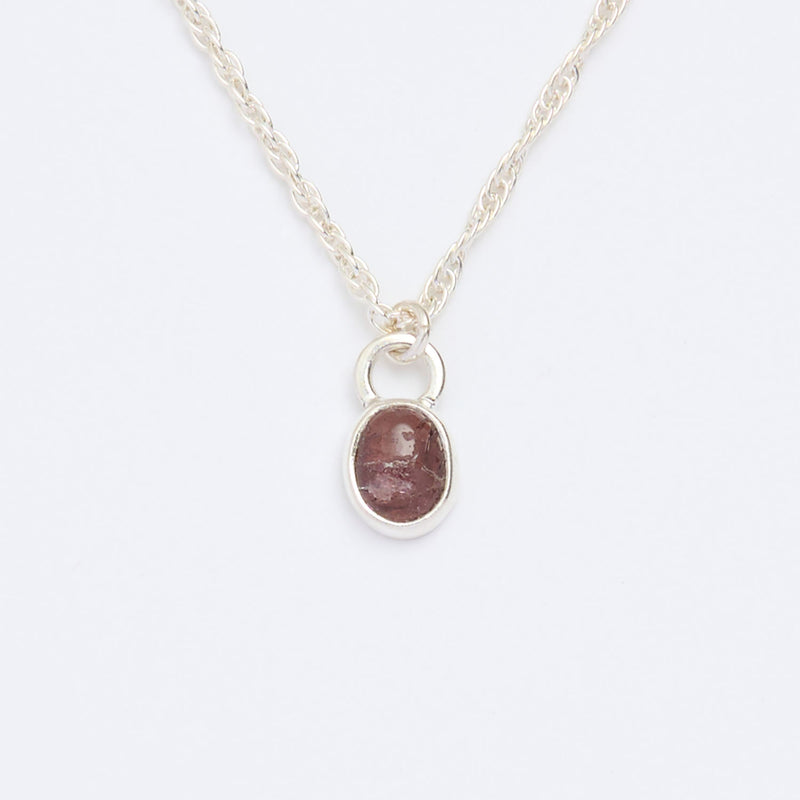 10月誕生石トルマリンのシルバーネックレス