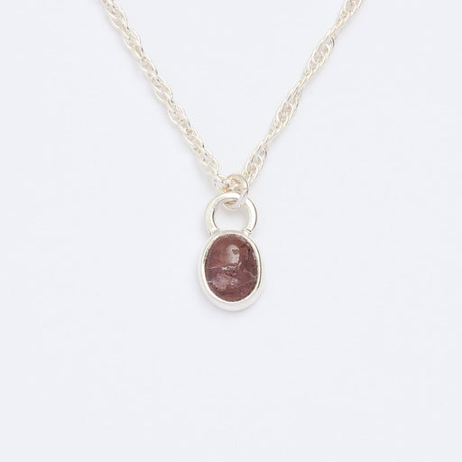 10月誕生石トルマリンのシルバーネックレス