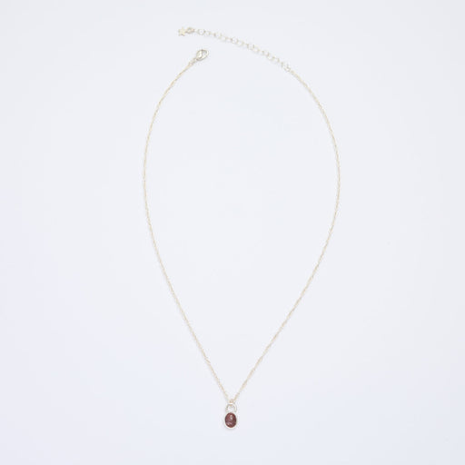 10月誕生石トルマリンのシルバーネックレス