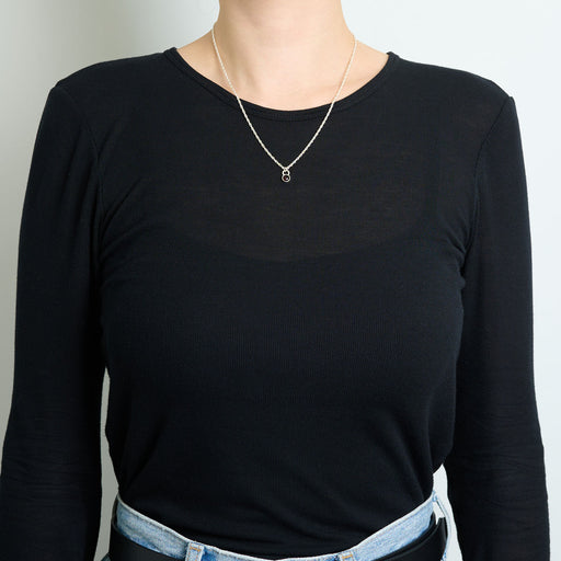 10月誕生石トルマリンのシルバーネックレス