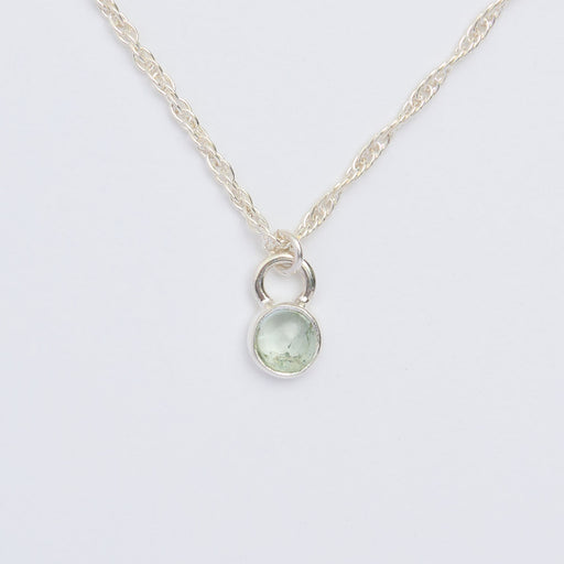 10月誕生石トルマリンのシルバーネックレス