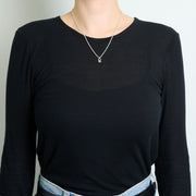 10月誕生石トルマリンのシルバーネックレス