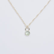 10月誕生石トルマリンのシルバーネックレス