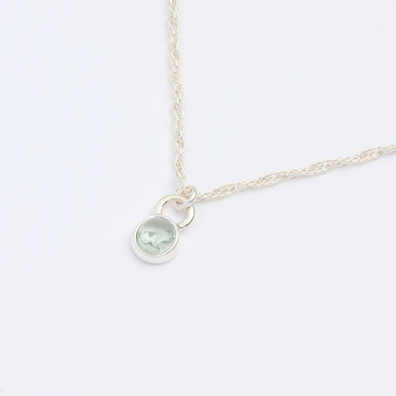 10月誕生石トルマリンのシルバーネックレス