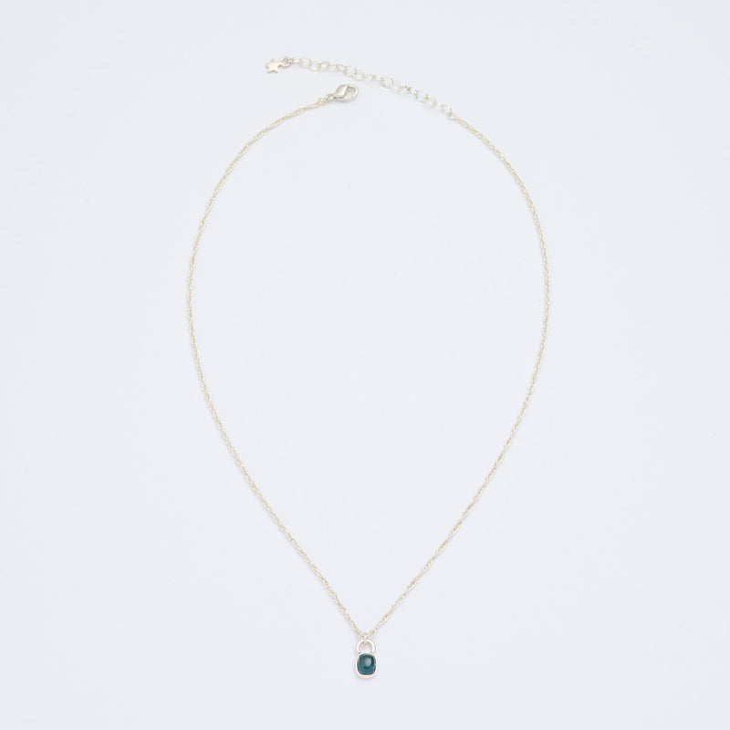 10月誕生石トルマリンのシルバーネックレス