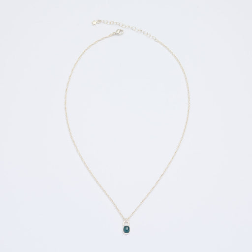 10月誕生石トルマリンのシルバーネックレス