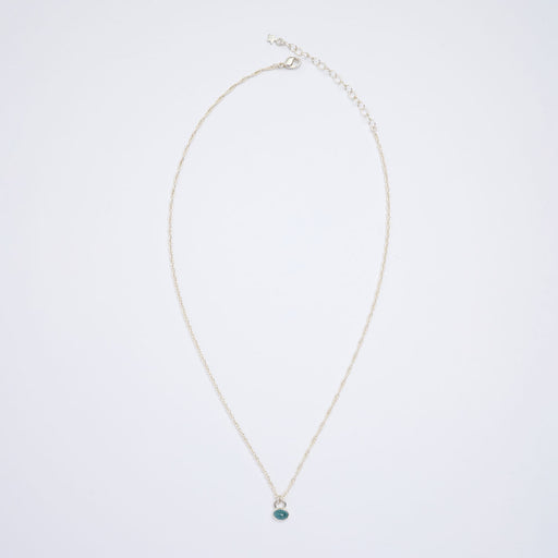 10月誕生石トルマリンのシルバーネックレス