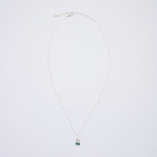 10月誕生石トルマリンのシルバーネックレス