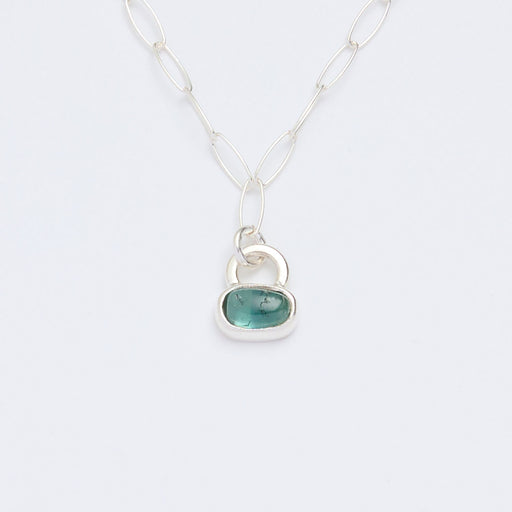 10月誕生石トルマリンのシルバーネックレス