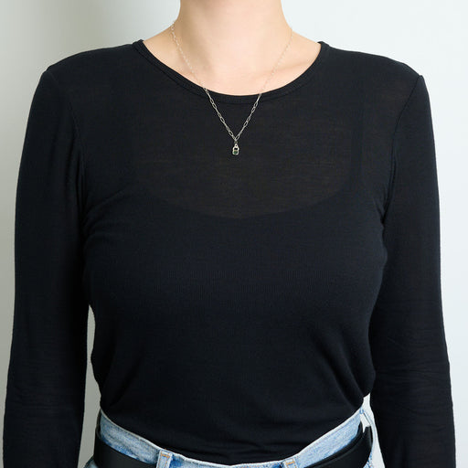 10月誕生石トルマリンのシルバーネックレス