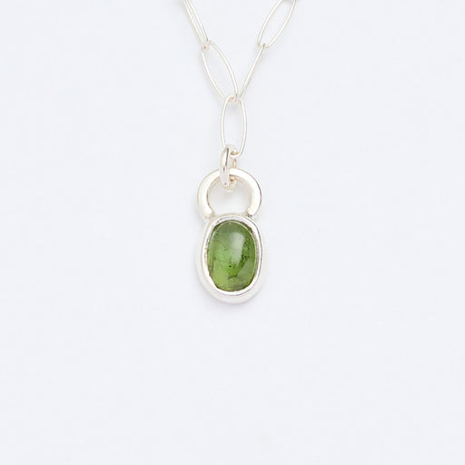 10月誕生石トルマリンのシルバーネックレス