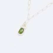 10月誕生石トルマリンのシルバーネックレス