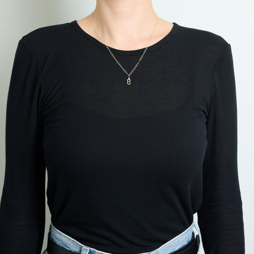 10月誕生石トルマリンのシルバーネックレス