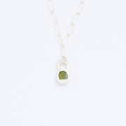 10月誕生石トルマリンのシルバーネックレス