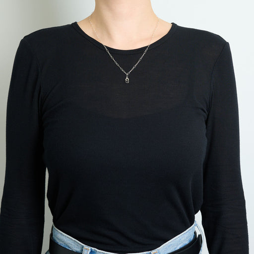 10月誕生石トルマリンのシルバーネックレス