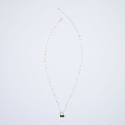 10月誕生石トルマリンのシルバーネックレス