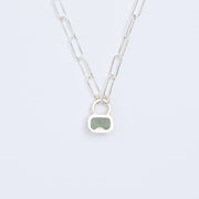 10月誕生石トルマリンのシルバーネックレス