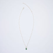 10月誕生石トルマリンのシルバーネックレス