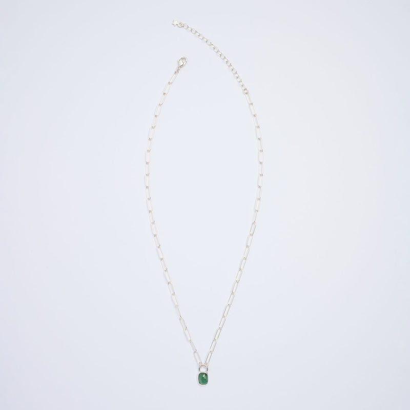 10月誕生石トルマリンのシルバーネックレス