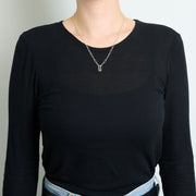 10月誕生石トルマリンのシルバーネックレス