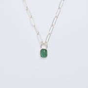 10月誕生石トルマリンのシルバーネックレス