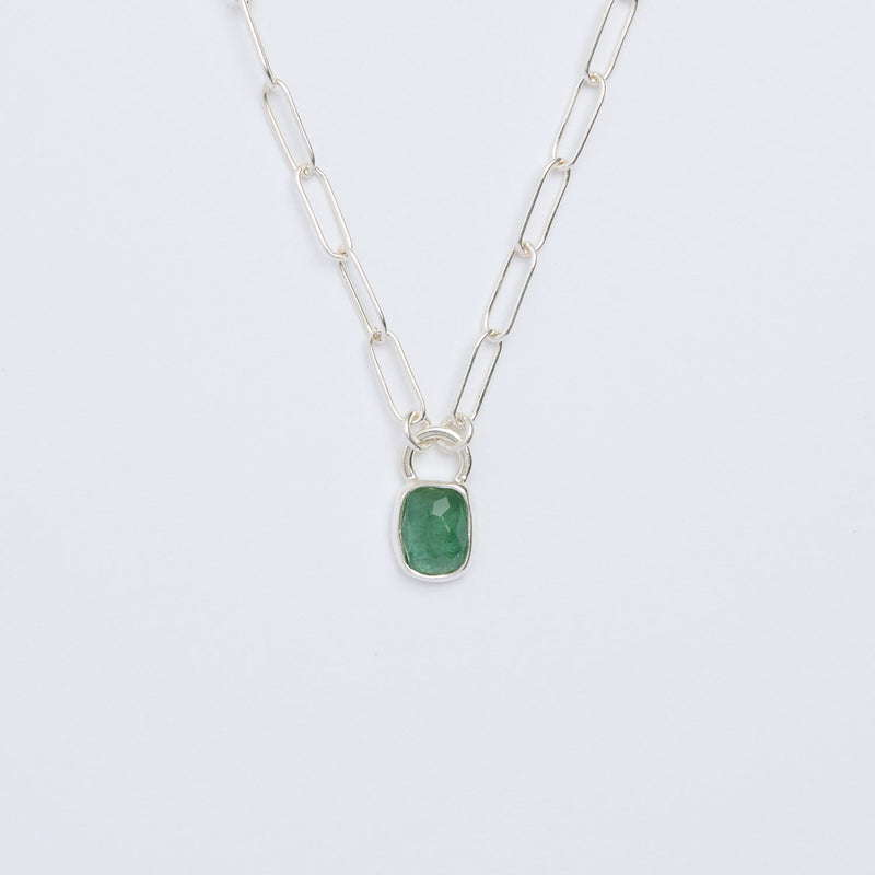 10月誕生石トルマリンのシルバーネックレス