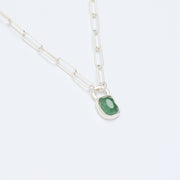 10月誕生石トルマリンのシルバーネックレス