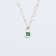 10月誕生石トルマリンのシルバーネックレス