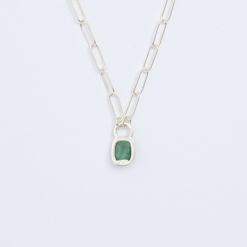 10月誕生石トルマリンのシルバーネックレス