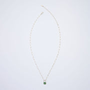 10月誕生石トルマリンのシルバーネックレス