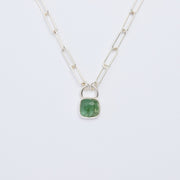 10月誕生石トルマリンのシルバーネックレス