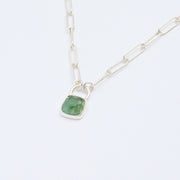 10月誕生石トルマリンのシルバーネックレス