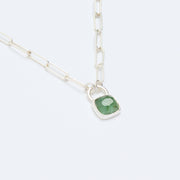 10月誕生石トルマリンのシルバーネックレス