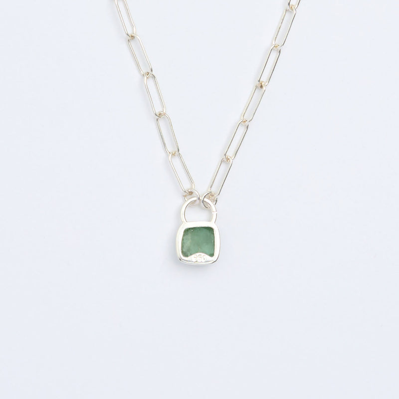 10月誕生石トルマリンのシルバーネックレス