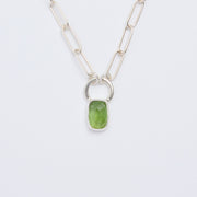 10月誕生石トルマリンのシルバーネックレス