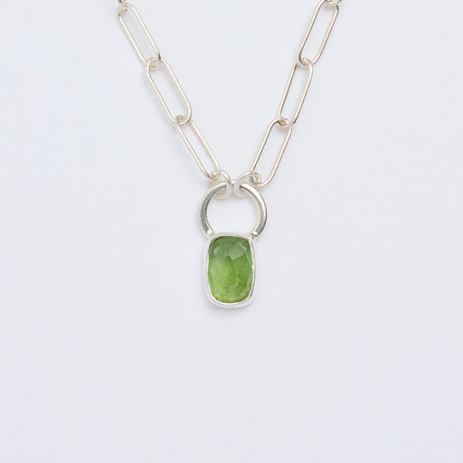 10月誕生石トルマリンのシルバーネックレス