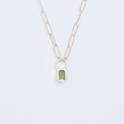 10月誕生石トルマリンのシルバーネックレス