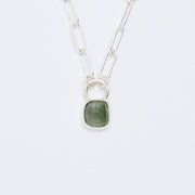 10月誕生石トルマリンのシルバーネックレス