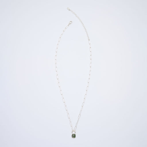 10月誕生石トルマリンのシルバーネックレス