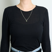 10月誕生石トルマリンのシルバーネックレス